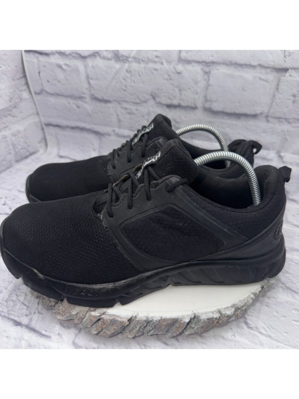 Hytest Men’s Safety Steel Toe Work Shoes Size 10 Wide BLACK Non-Slip - Picture 8 of 12